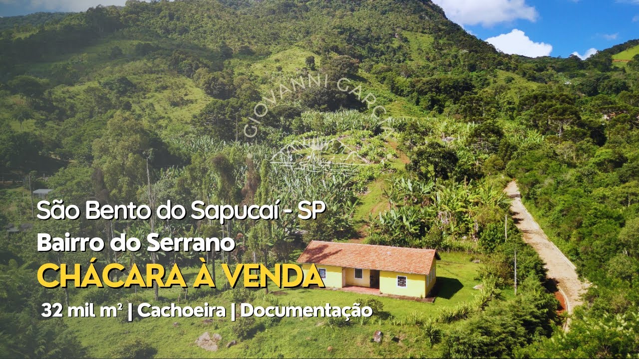 Belíssima Chácara à venda em São Bento do Sapucaí/SP com cachoeira - Serra da Mantiqueira