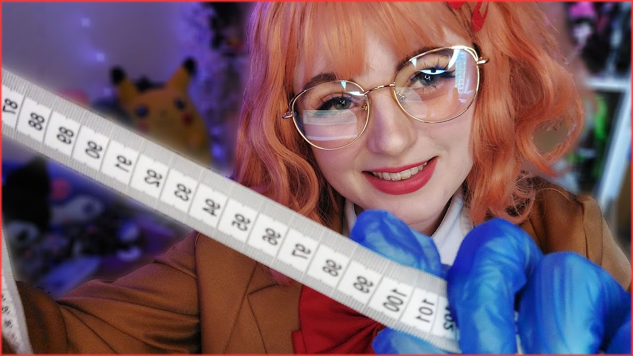 【ASMR】Measuring and adjusting ur face (gloves, light triggers, personal attention) ♡  Sayori DDLC RP