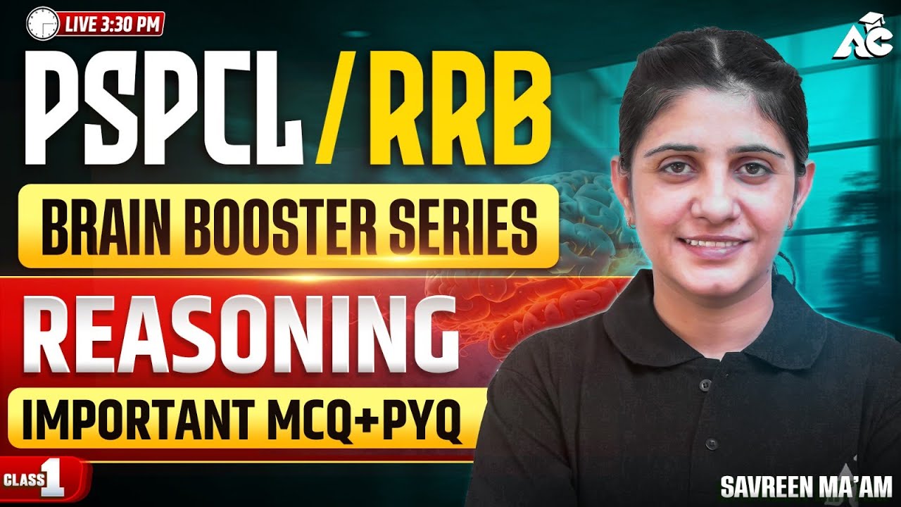 PSPCL /RRB Exam Preparation 2025 Brain Booster Series Reasoning Imortant Mcq+Pyq By Savreen Mam