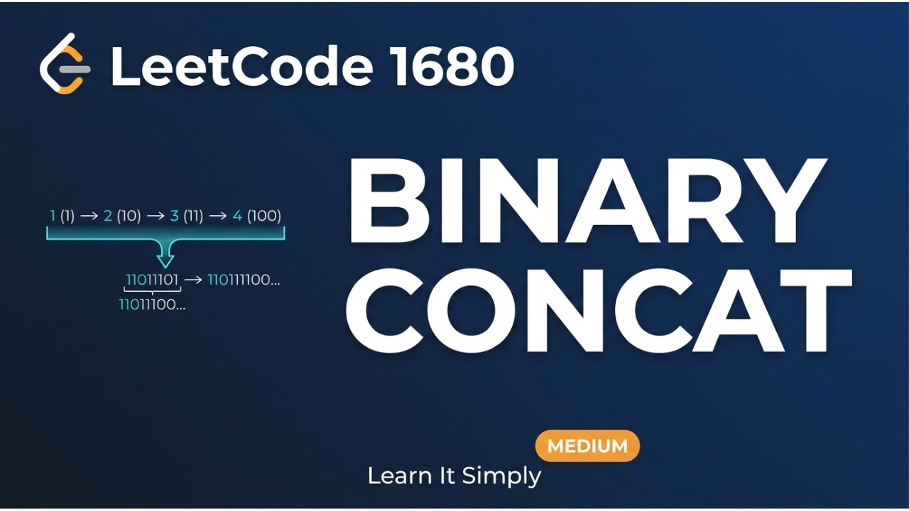 Stop Using Strings! Concatenated Binary Numbers | Bit Manipulation Trick | LeetCode 1680