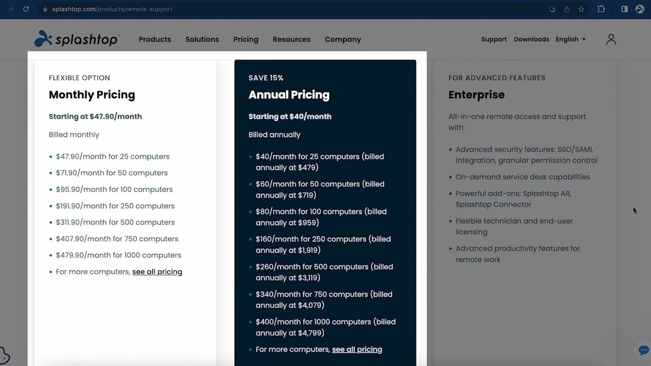 Splashtop Remote Support: Demostraci&oacute;n del producto