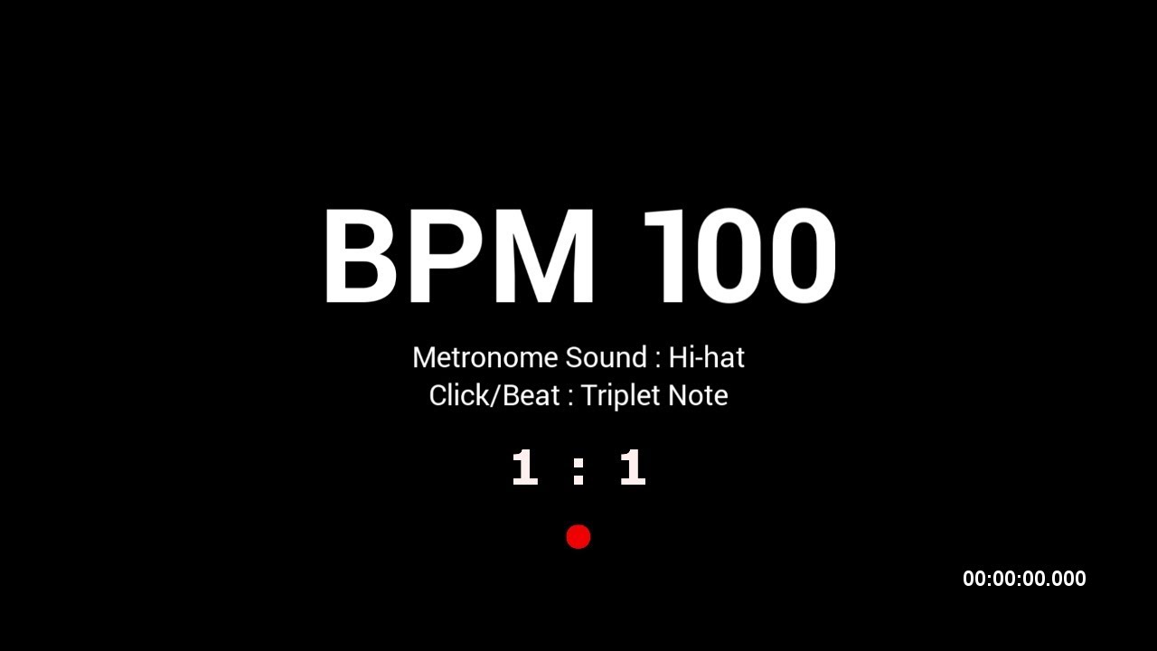 Metronome BPM 100 / Hi-hat / Triplet