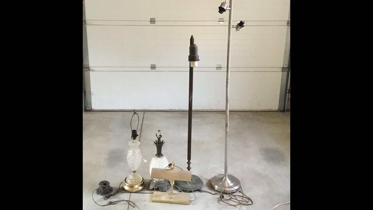 Scrapping lamps. Don't pass them up, they may be made of brass!! How to tell.