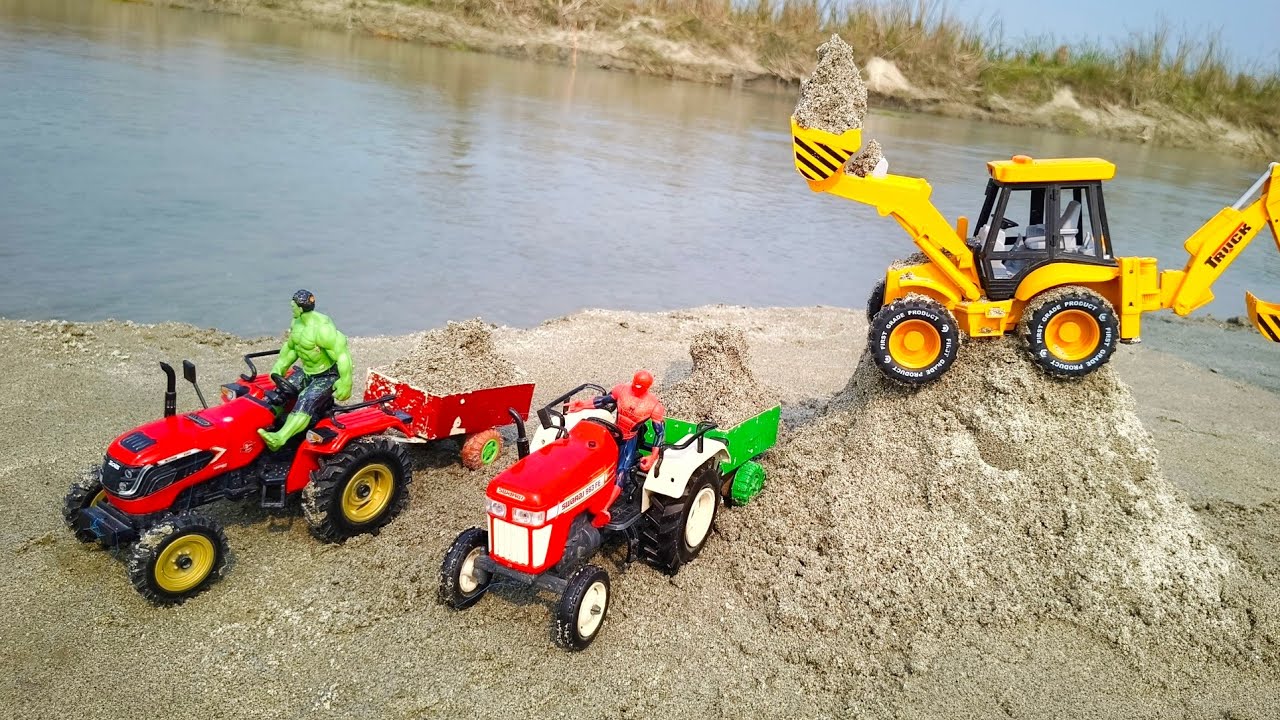 Big Swaraj Tractor And Sonalika Tractor Mud Trolley Loding Jcb 5dx Khudai video l JCB LOAD 