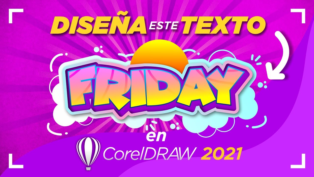 Diseño TEXTO súper COLORIDO 💥 en CorelDRAW 2022 SUPER  fácil