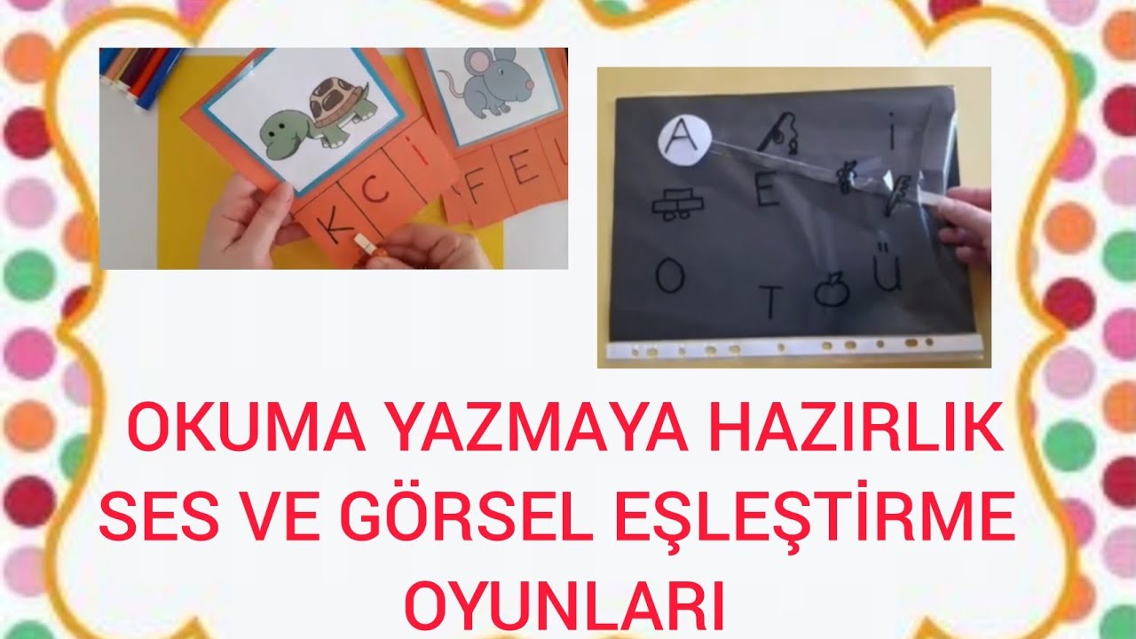 Okul öncesi okuma yazmaya hazırlık etkinlikleri