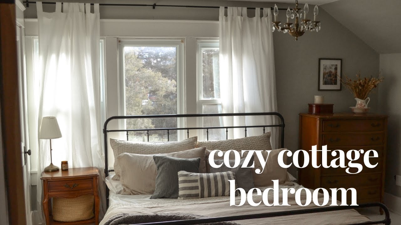 Cozy Cottage Bedroom Makeover: Decluttering + Decorating | Quince Bedding Review