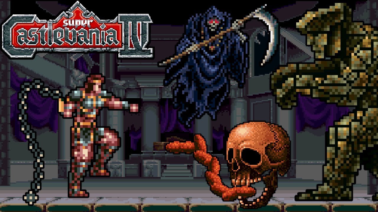 Super Castlevania IV (SNES) - All Bosses [No Damage | Whip Only]