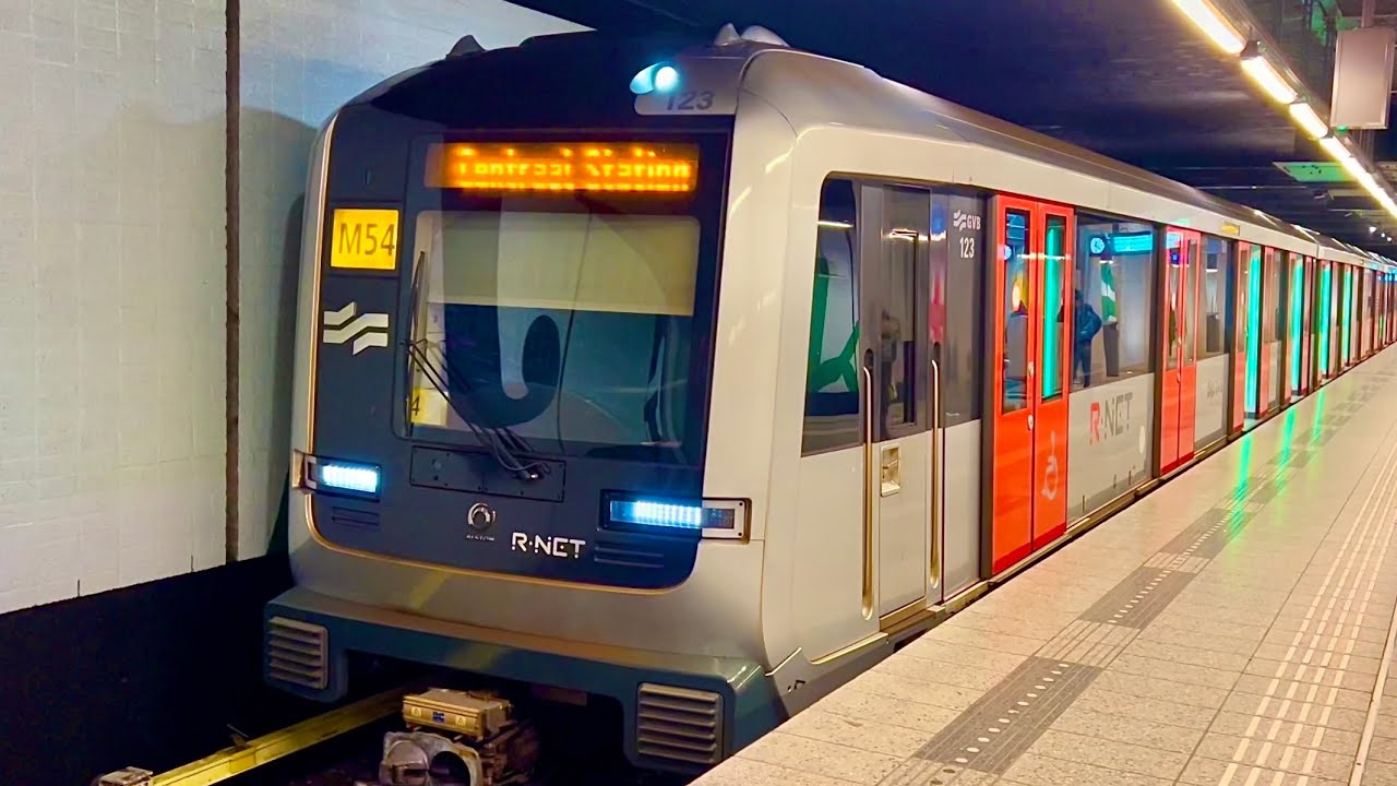 Звук прибытия и отправления поезда метро Амстердама M54 / Alstom Metropolis Type M5