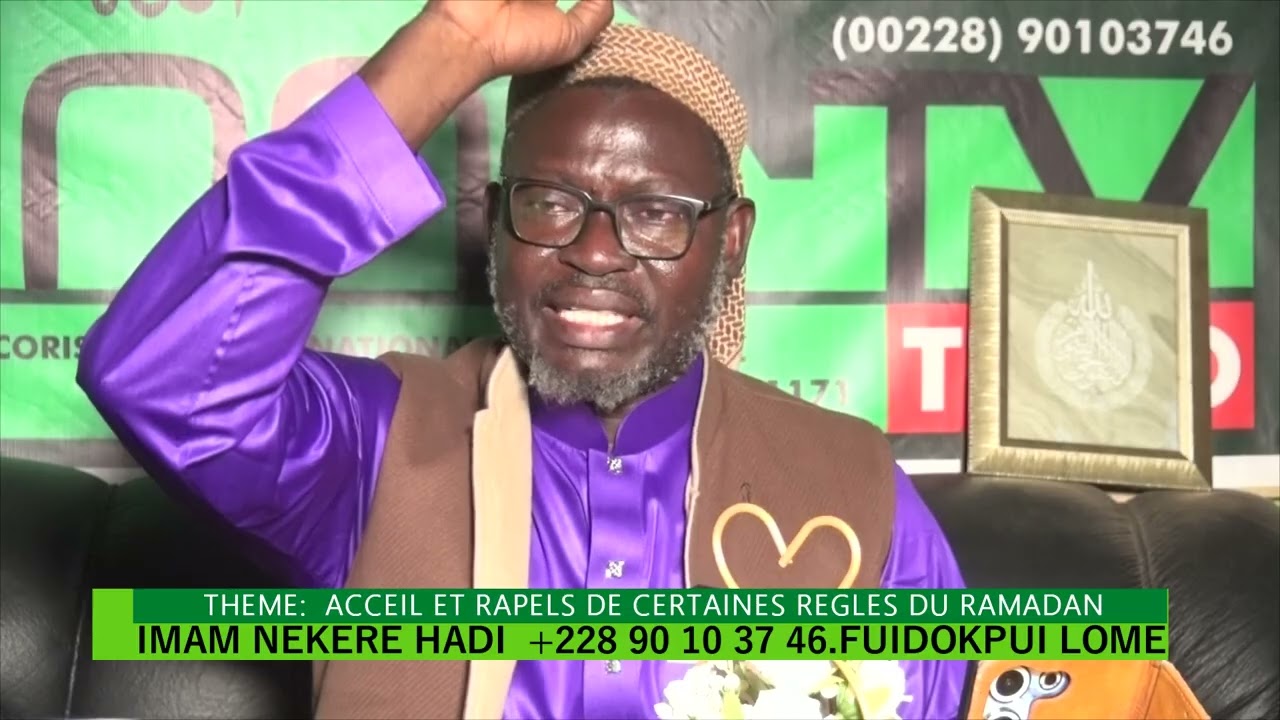 IMAM NEKERE HADI ACCEIL ET RAPELS DE CERTAINES REGLES DU MOIS BENI DE RAMADAN