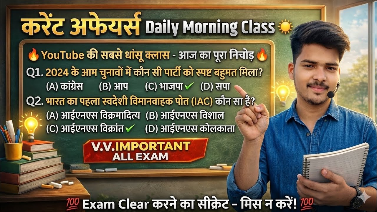 Current affairs daily morning class (@TOPworld-GK ) 💥🦅💯
