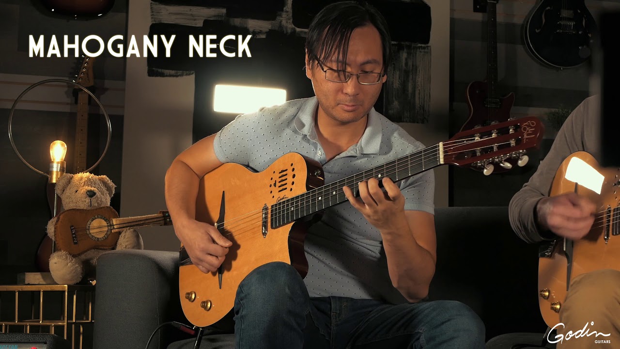 Denis Chang and Zac Martel play the Godin Multiac Gypsy Jazz