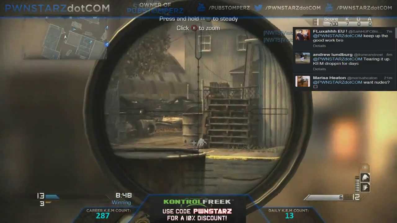 Rushing TDM Sniper KEM!  My Best Sniping Gameplay for COD Ghosts