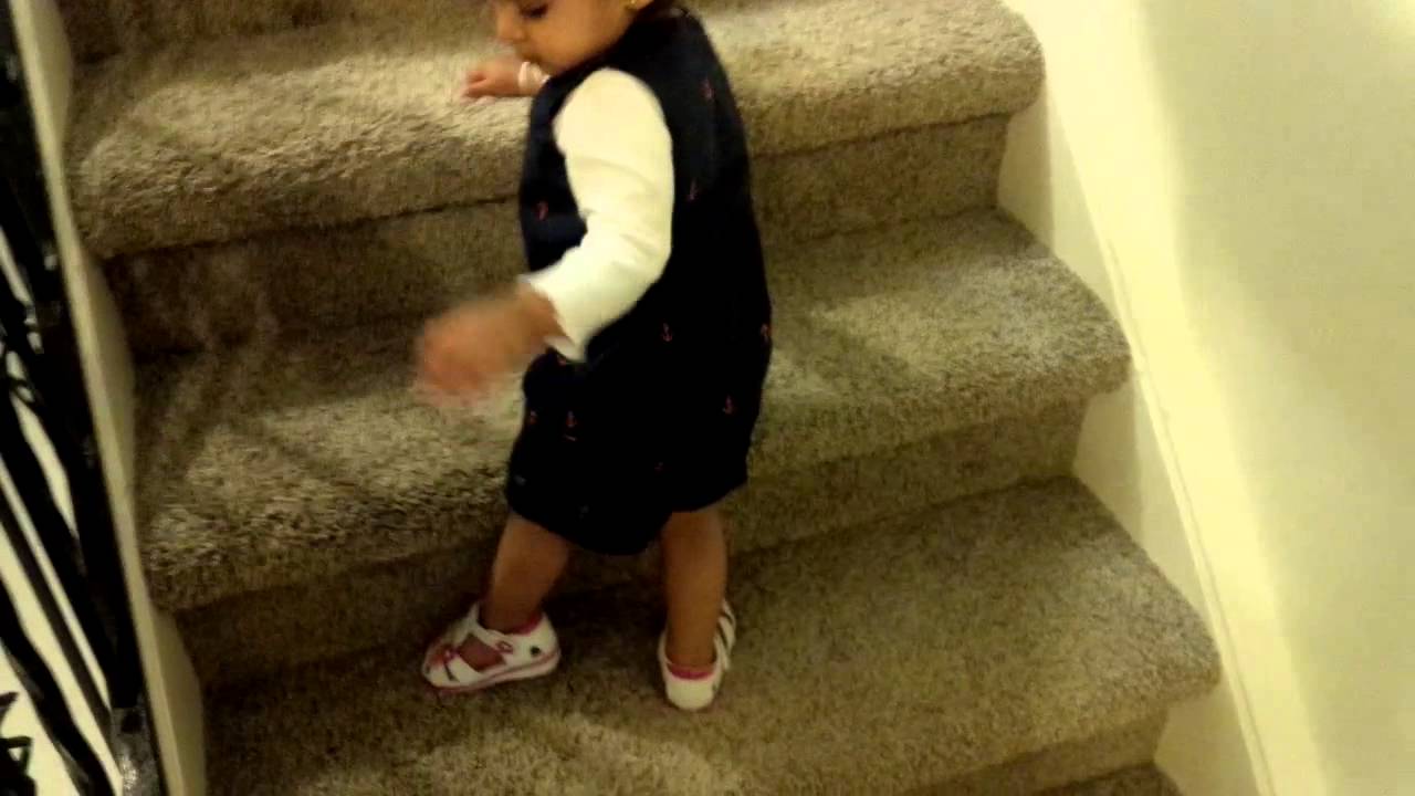 Maeher climbing stairs