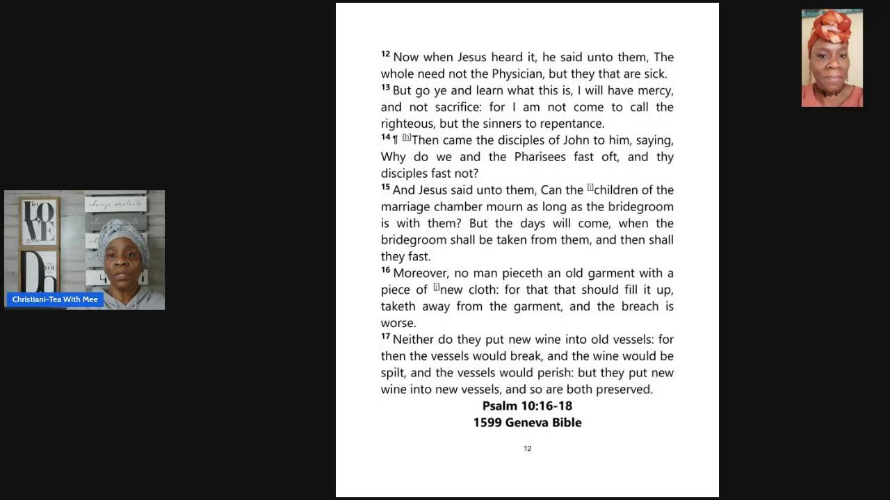 Daily Devotion Jan 12 ~ Exhortation (   ) & Bible Reading (1599 Geneva Bible)