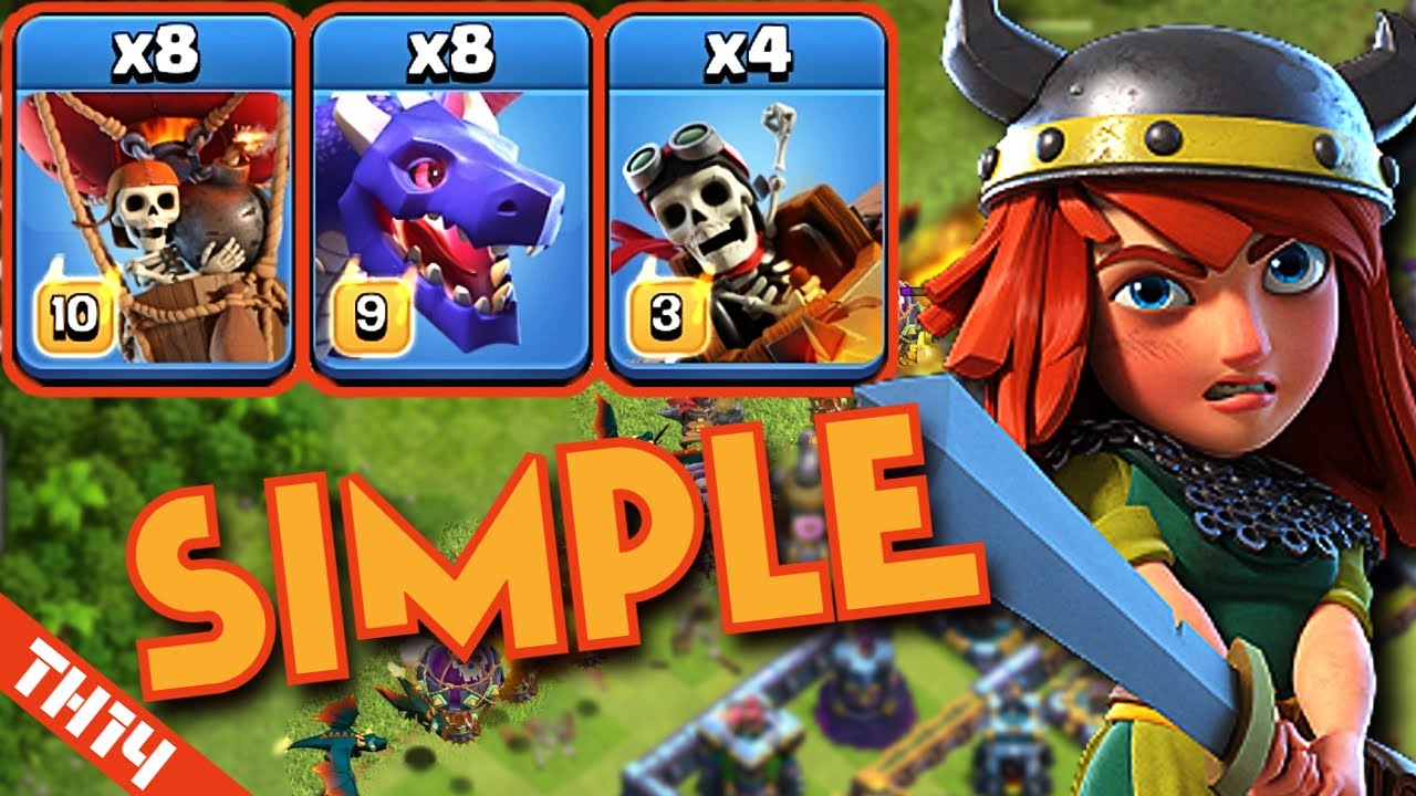 🐲🎈HYDRA ESTRATEGIA de ATAQUE TH14  🐲🎈  [DRAGONES + GLOBOS + MONTADRAGONES + CLONACION] 2022