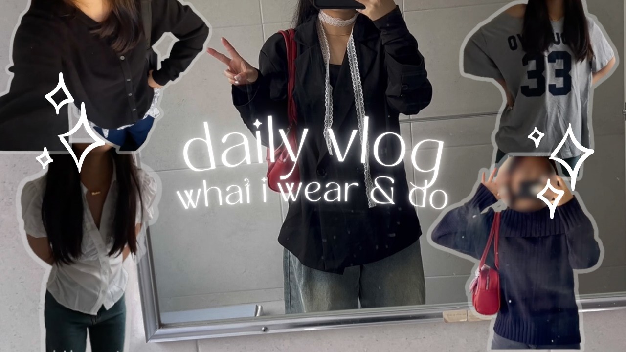 daily vlog: what i wear and do in a day (unboxing parcels, cafe, matcha bingsu, food!!)