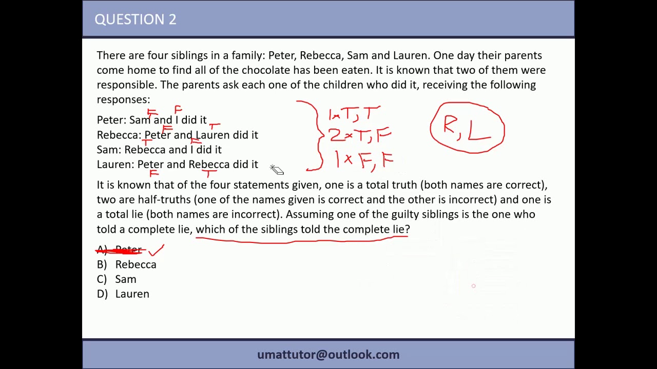 UMAT Section 1, Tutorial 3: The 'trial and error' technique