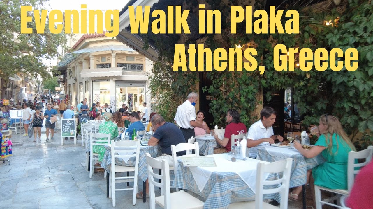 Evening Walk in Plaka, Athens, Greece