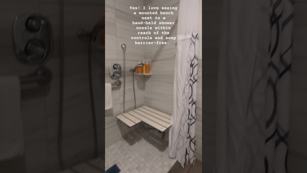 Perfect Wheelchair Accessible Shower! ♿❤️ #wheelchairtravel #inclusivedesign
