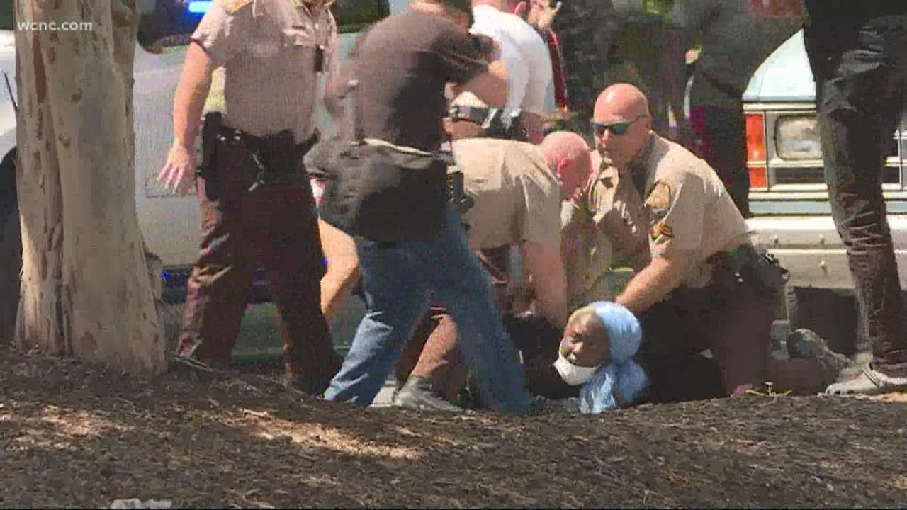Third-day of racially charged protests continue in Gaston County