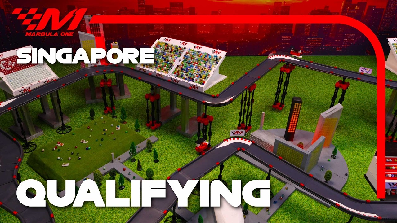 F1 Singapore 2025 — квалификационная гонка Marble Race Battle