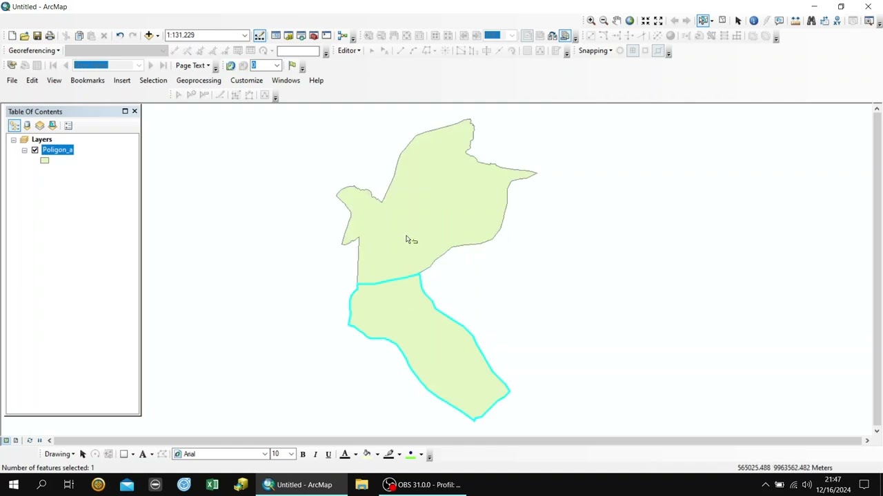 Cara Menggabung / Merge 2 Polygon di #arcgis