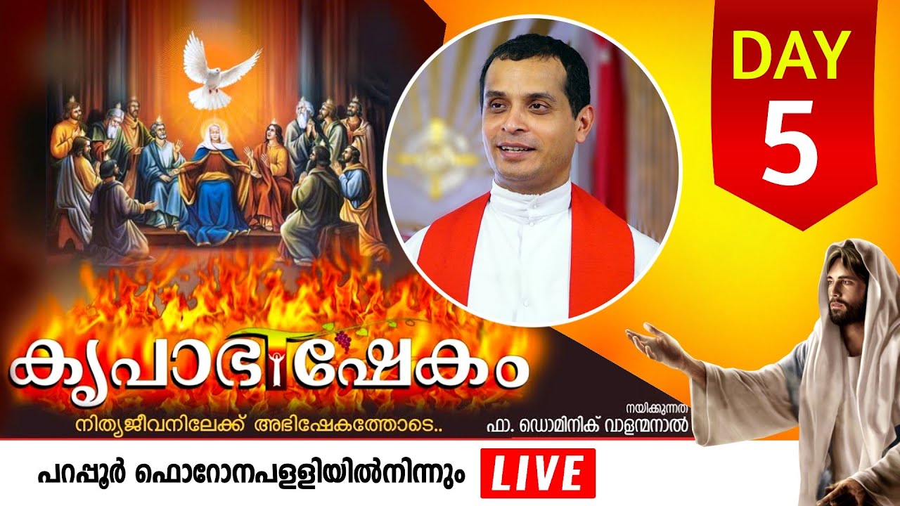 Day 5 🔴 കൃപാഭിഷേകം 2022  | Parappur Bible Convention | Fr Dominic Valanmanal @ Dec 11, 2022