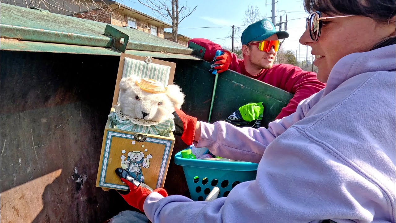 Saving Juggles the Bear from the Dumpster!