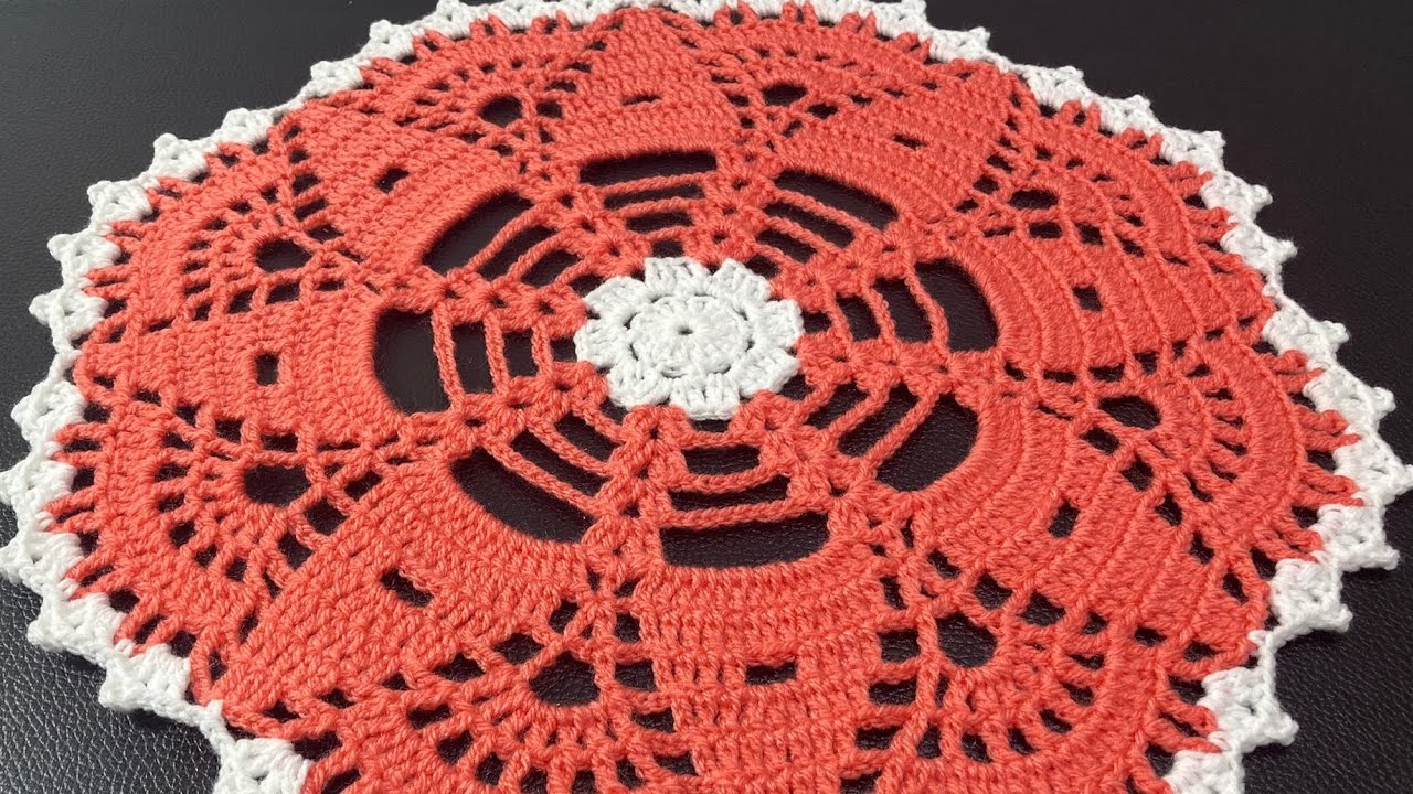 Muestra a crochet para carpeta o centro de mesa paso a paso🧶