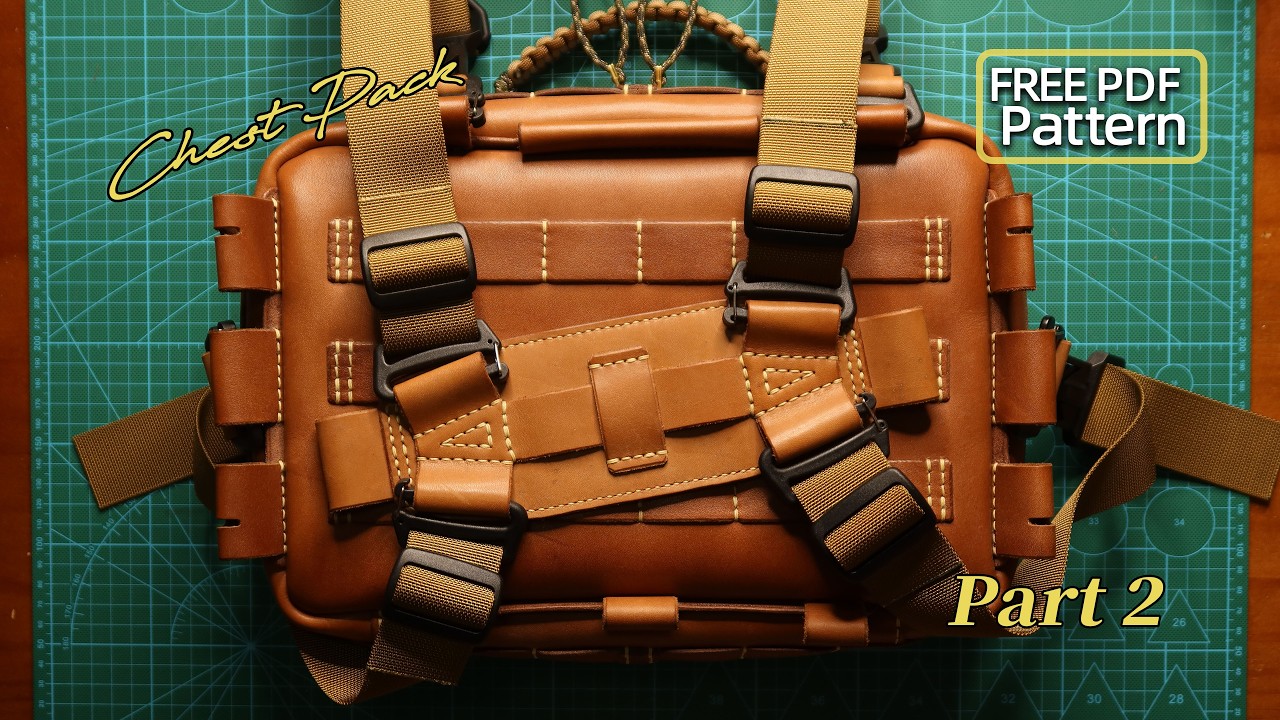 Making a Leather Chest Bag - Part 2 - ASMR and Tutorial