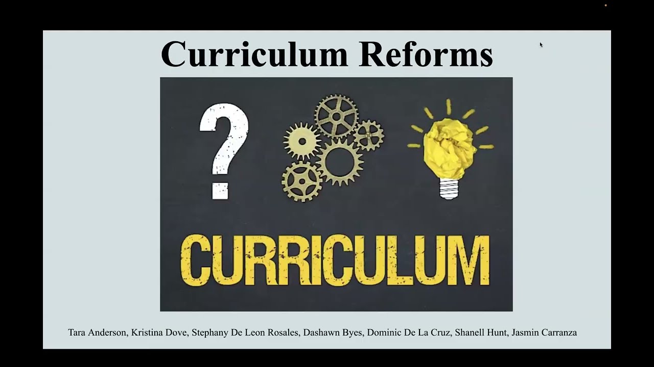 Educ 11: Curriculum Reform