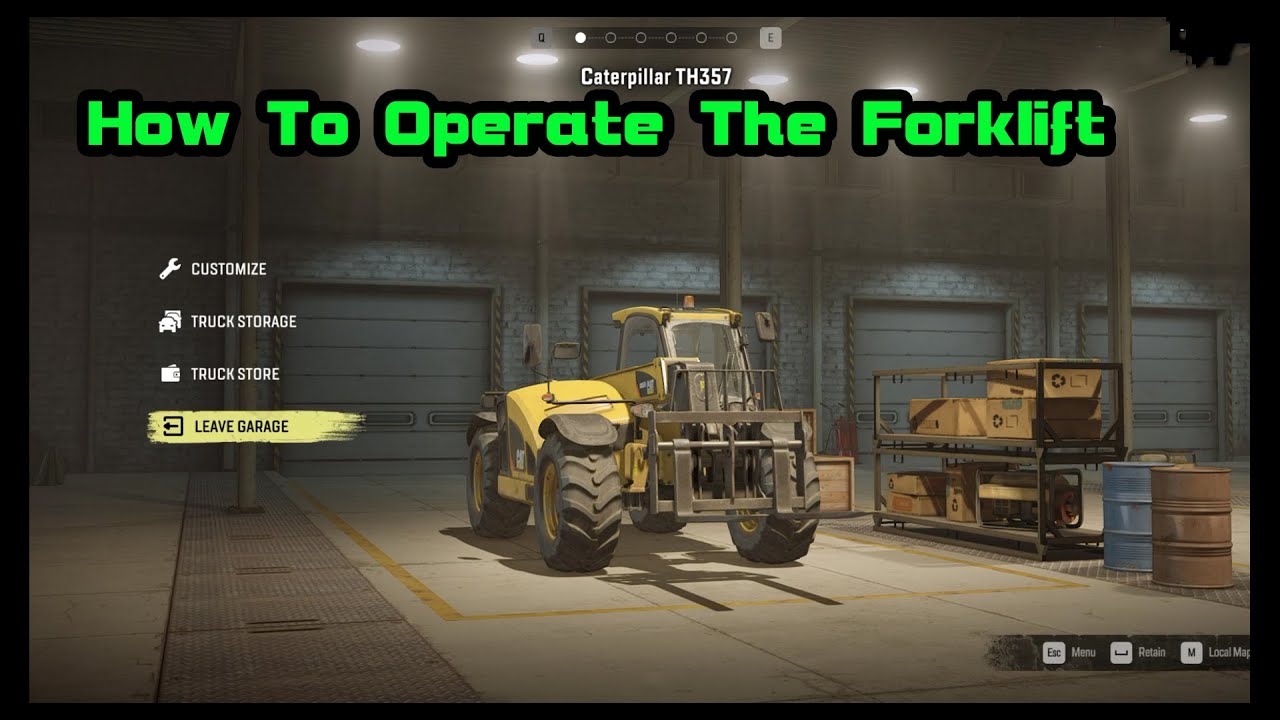 SnowRunner : How to operate the caterpillar TH357 forklift to load vehicles on to trailers