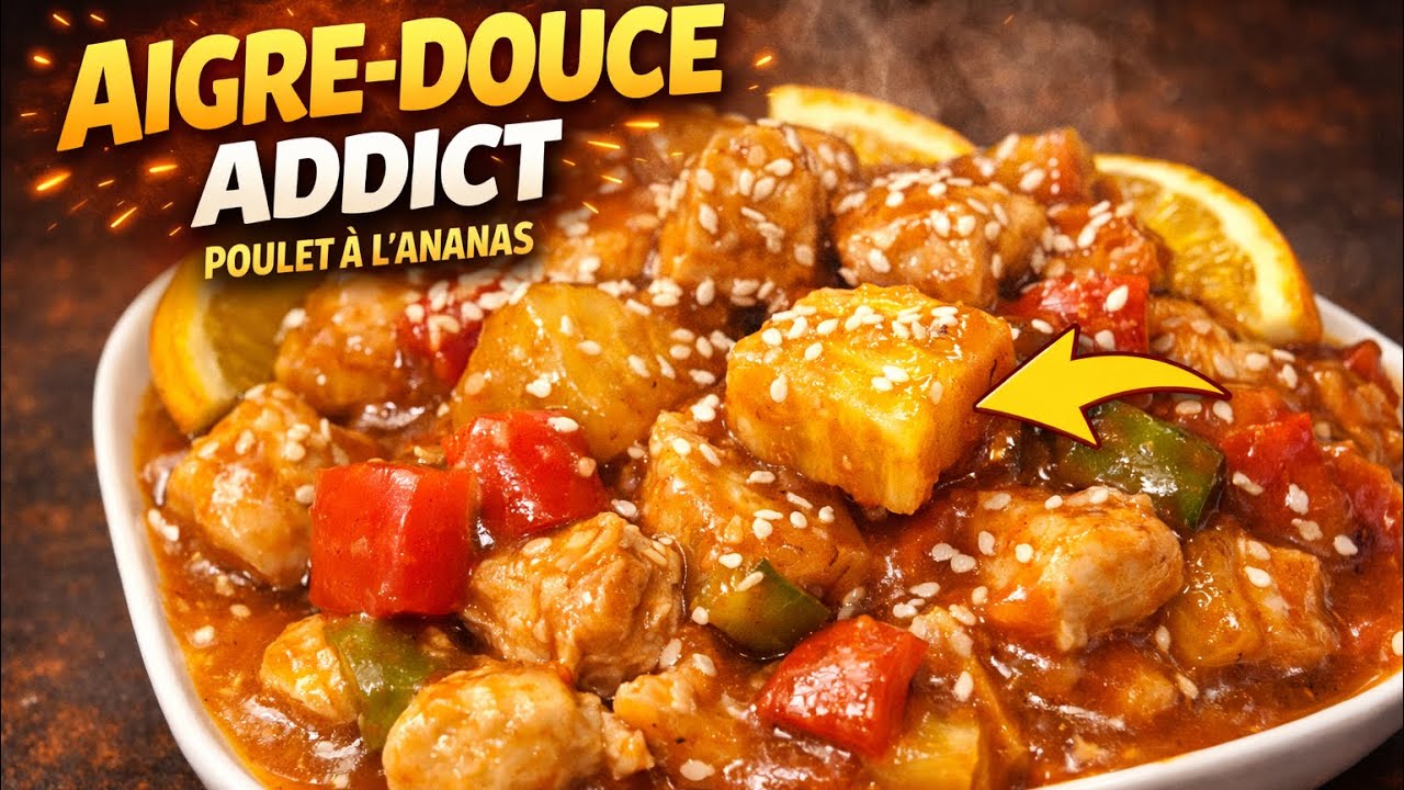 ⭐️POULET AIGRE-DOUX COMME AU RESTO RECETTE ASIATIQUE RAPIDE ET FACILE 