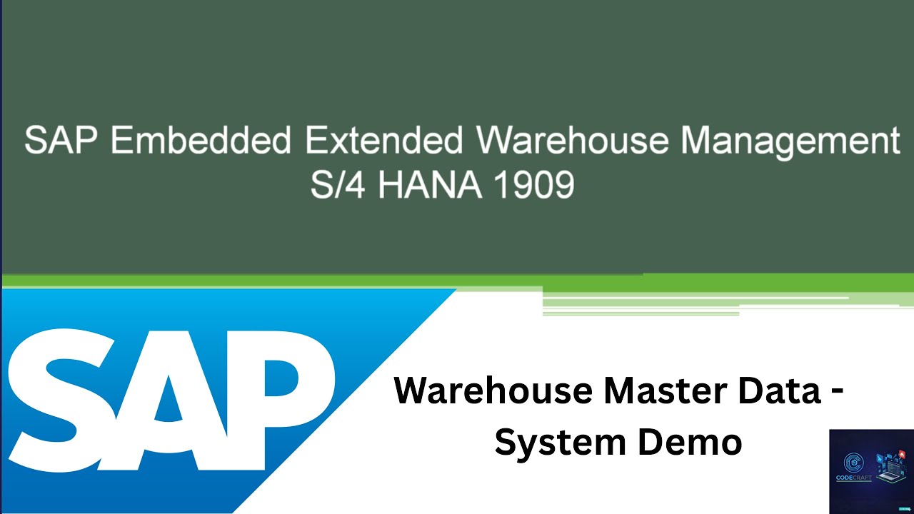 SAP EWM S/4HANA Warehouse Master Data | Live System Demo | CodeCraft (5)