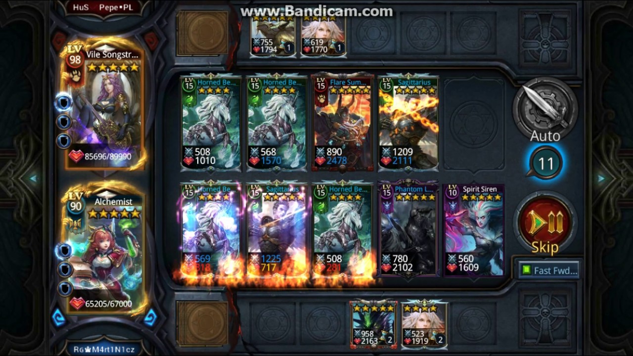 Deck Heroes Tournament battle my Alchemist destruct whole Vile Songstress board