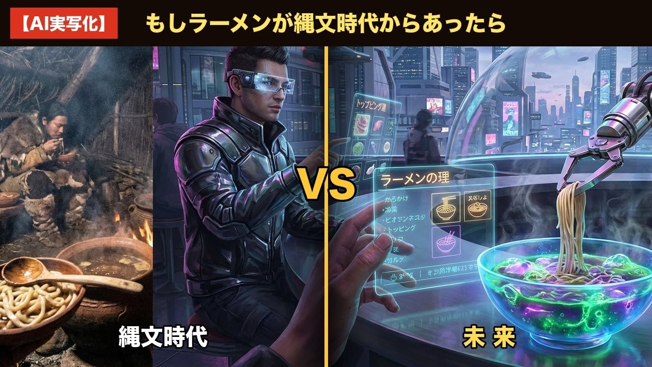 【AI実写化】もしラーメンが縄文時代からあったら