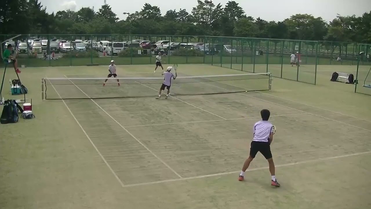 2023年IH テニス男子 ダブルス 2回戦 柳澤春琉・水谷大軌浦和学院・埼玉 x 桃山晃・古屋良祐麗澤瑞浪・岐阜