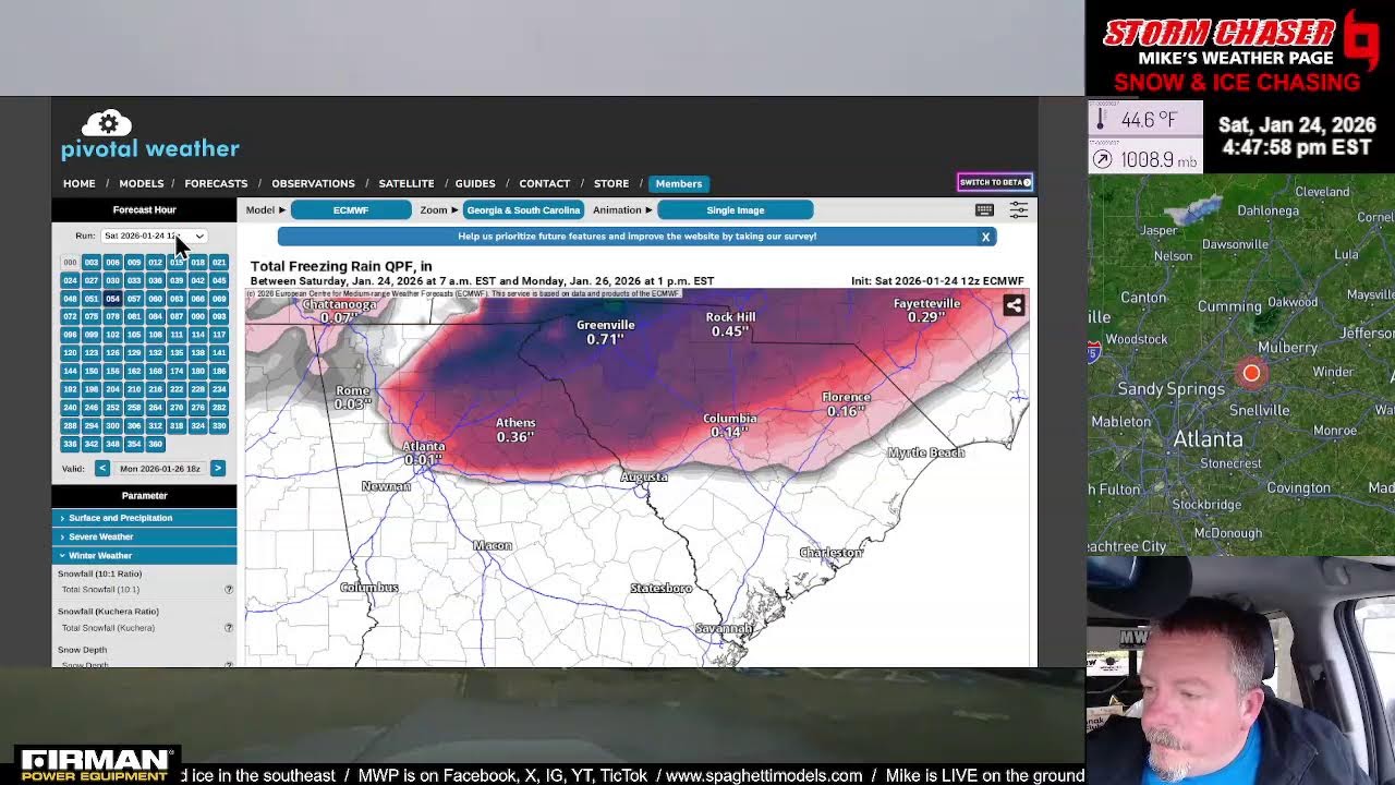 LIVE Winter Storm Chasing in the South