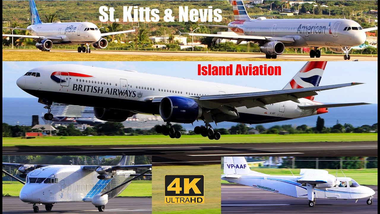 Rush Hour, Plane Spotting @ St. Kitts, 777-200, A321, A320, Short 360, Cessna Caravan, BN2 Islander