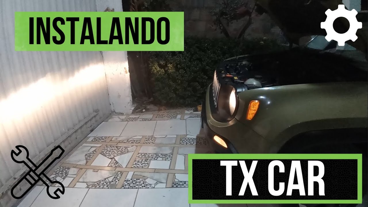 Abrindo o portão com farol alto. (Como instalar um TX Car.)