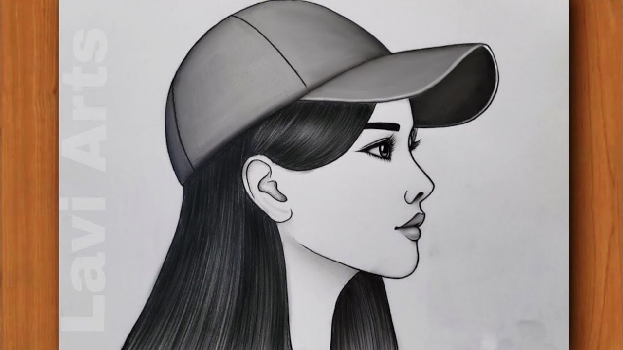 &ldquo;How to Draw a Girl Wearing a Cap | Easy Pencil Sketch Tutorial&rdquo; | Girl drawing for beginners