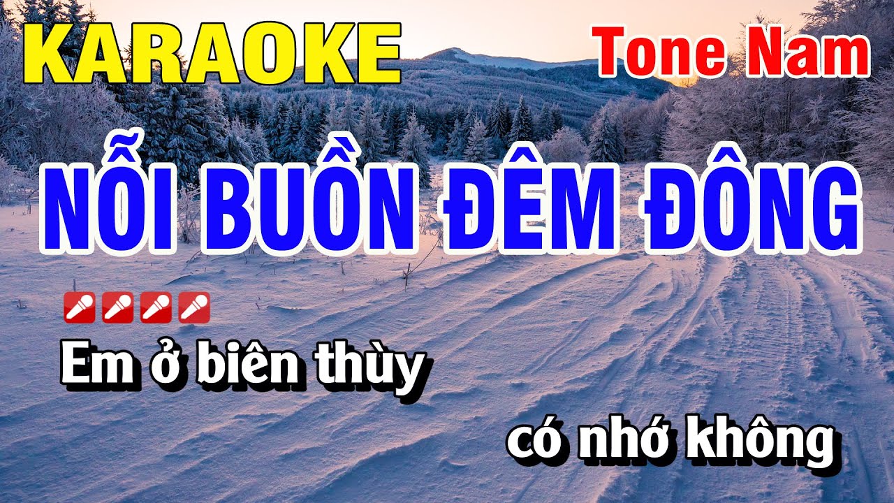 Karaoke Nỗi Buồn Đêm Đông Tone Nam ( C#m ) Nhạc Sống Phối Mới | Nguyễn Linh