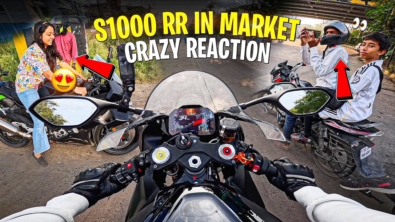 Taking BMW S1000RR in Market 😍| Crazy Reactions 🥵|