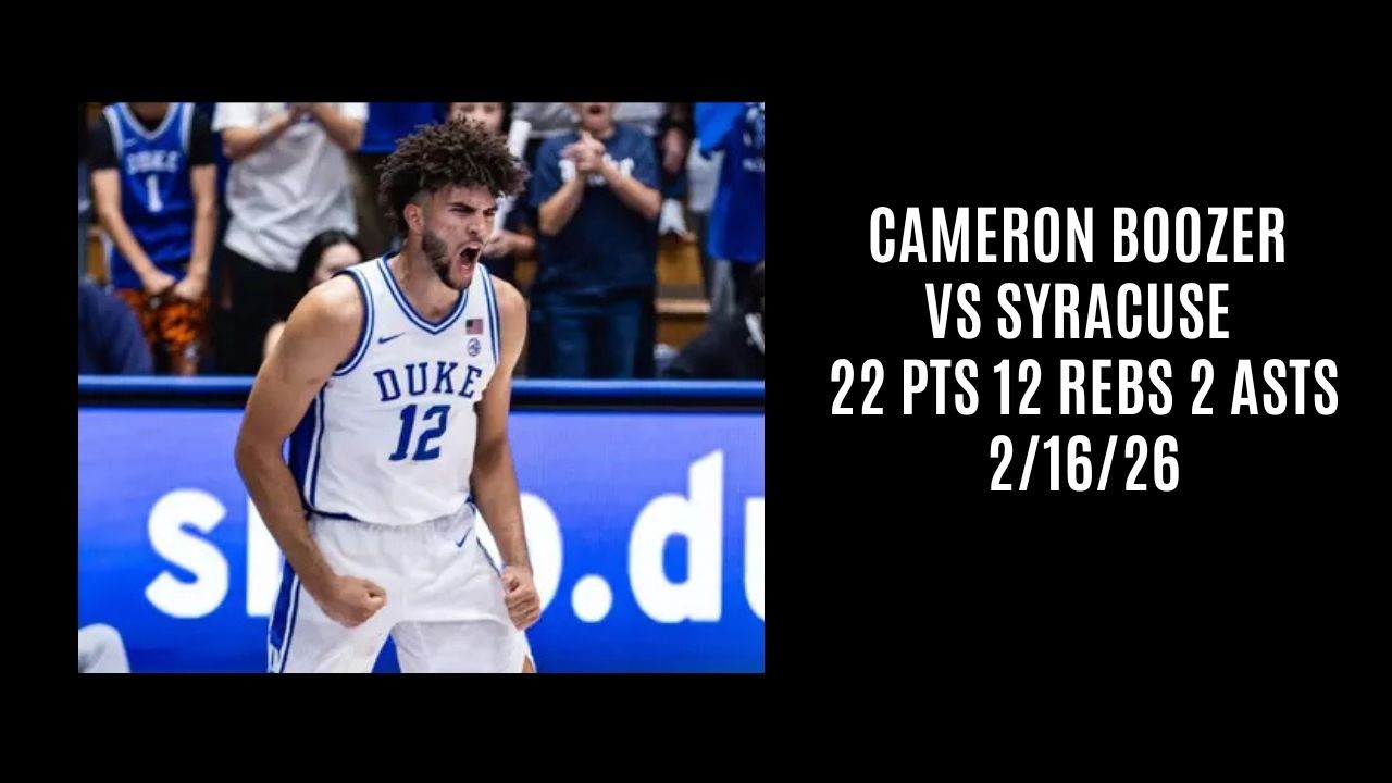 Cameron Boozer vs Syracuse (22 PTS 12 REBS 2 ASTS) 2/16/26