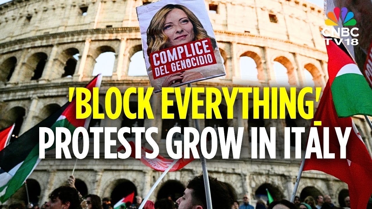 Rome News: Italians Take To The Streets for Gaza Flotilla General Strike | Global Flotilla | N18G