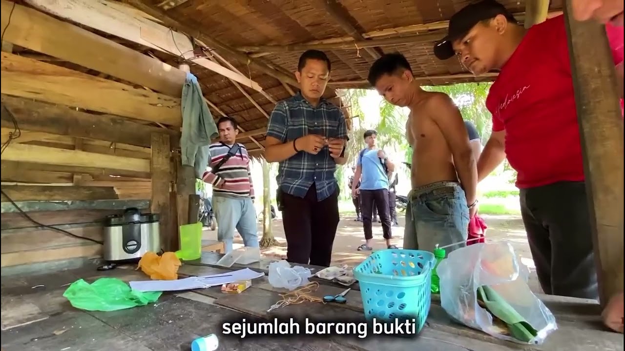 Satres Narkoba Polrestabes Medan Gerebek Sarang Narkoba di Desa Lau Gelunggung, Kec. Pancur Batu