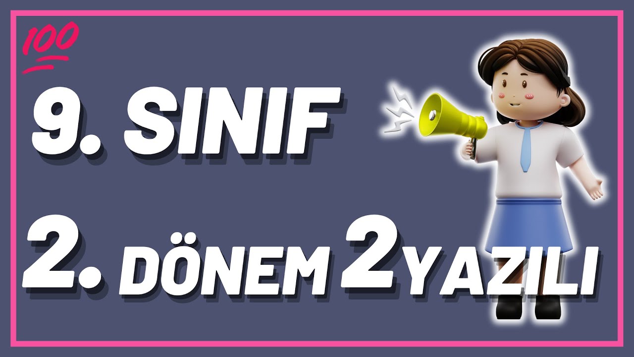 9. Sınıf İngilizce 2. Dönem 2. Yazılı