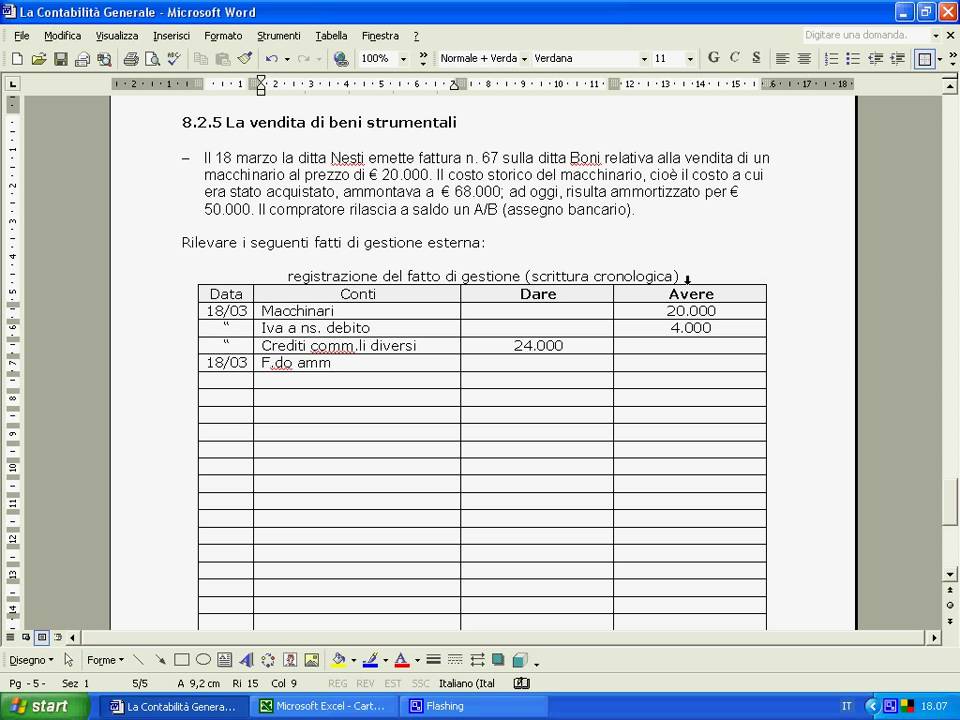 vendita beni strumentali