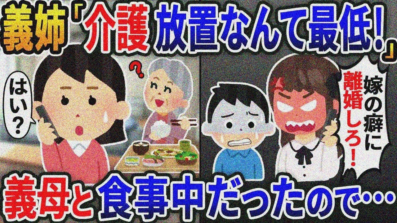 突然義姉から「嫁のくせに介護放置なんて最低！離婚しろ」と連絡→義母と一緒にいると伝えると義姉が真っ青になり夫が号泣....【2ｃｈ修羅場スレ・ゆっくり解説】